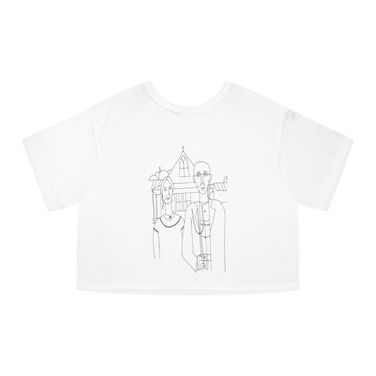 American Gothic women's crop tee shirt