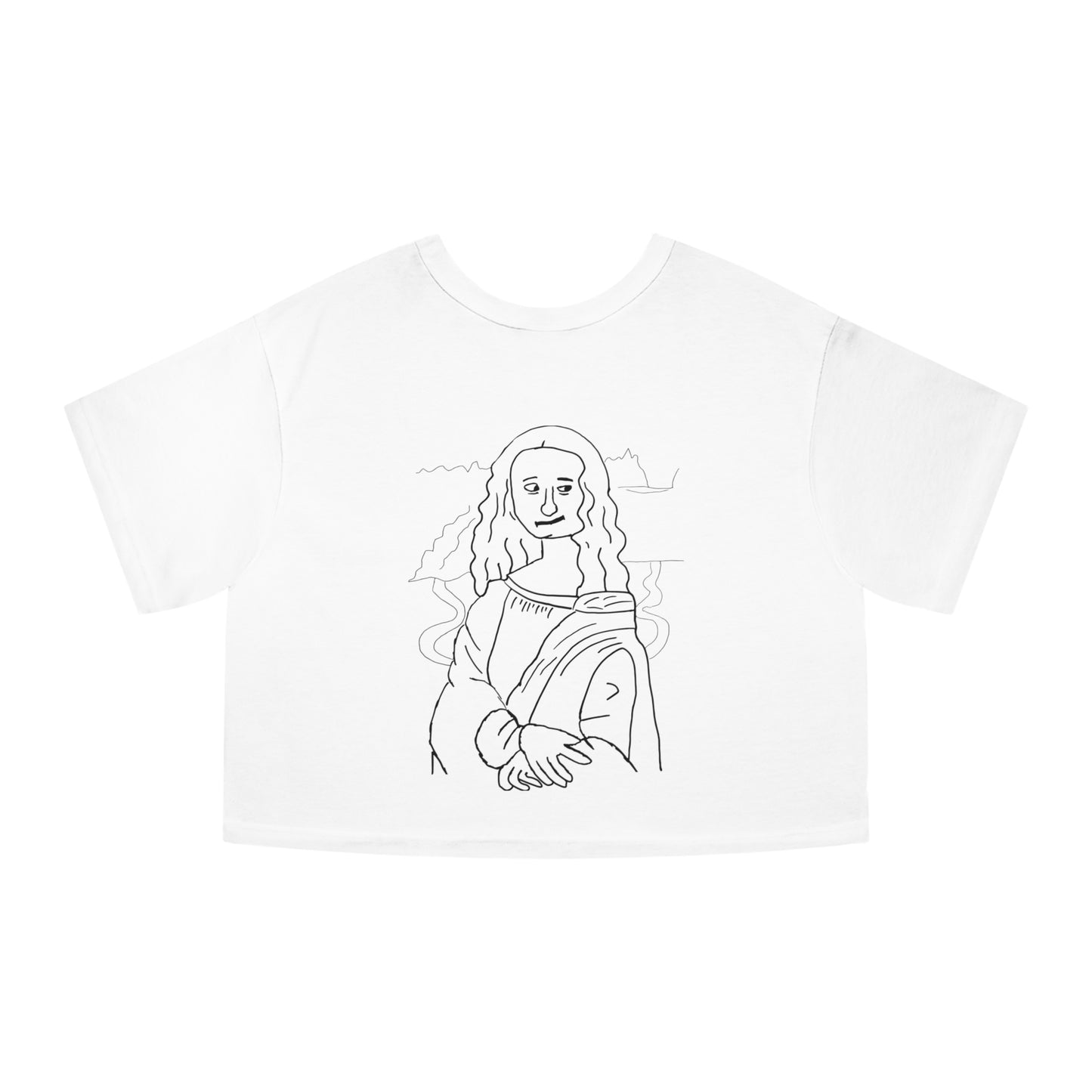 Mona Lisa women's crop top t-shirt